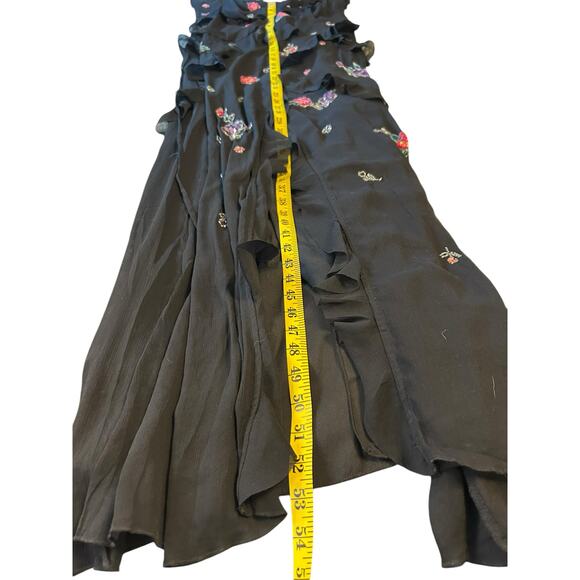 NWT - ASOS Design Black Floral Sequined Gown - Size 12 - Picture 10 of 16
